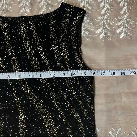 Vintage Black, Silver and Gold Sparkle, Shimmer Tank/Top -Size L -TP11 - Picture 9 of 10